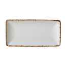 Steelite Brown Dapple Rechteckige sechs Teller (6er-Pack)