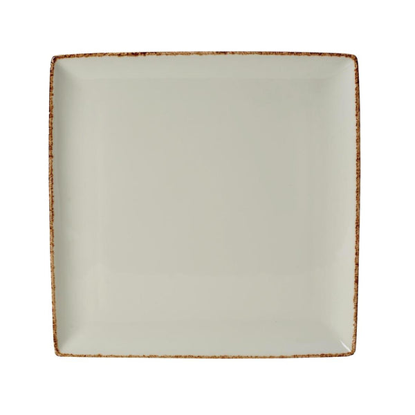 Steelite Brown Dapple Square One Plates (Pack of 6)