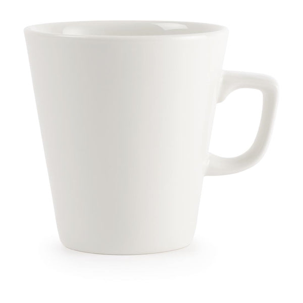 Churchill Plain Whiteware Café-Latte-Tassen, 440 ml, 6 Stück