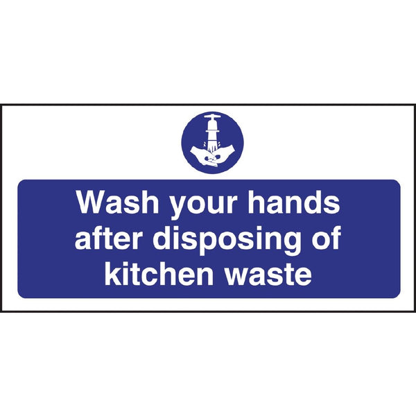 Vogue Wash Hands Küchenabfallschild