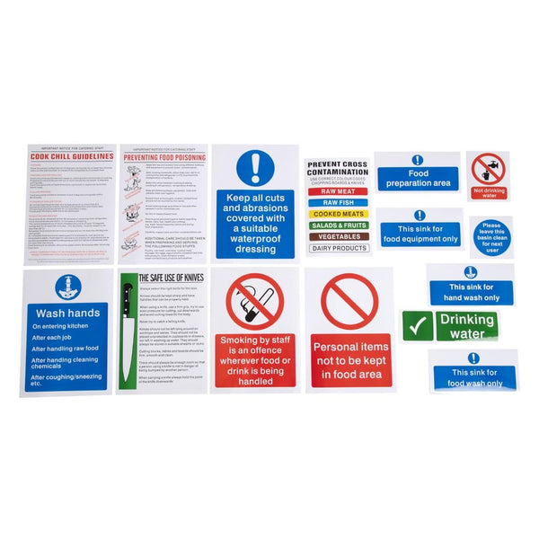 Vogue Food Preparation Sign Pack