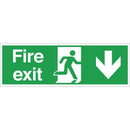 Fire Exit Sign Arrow Down
