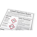 Vogue COSHH Regulations Sign