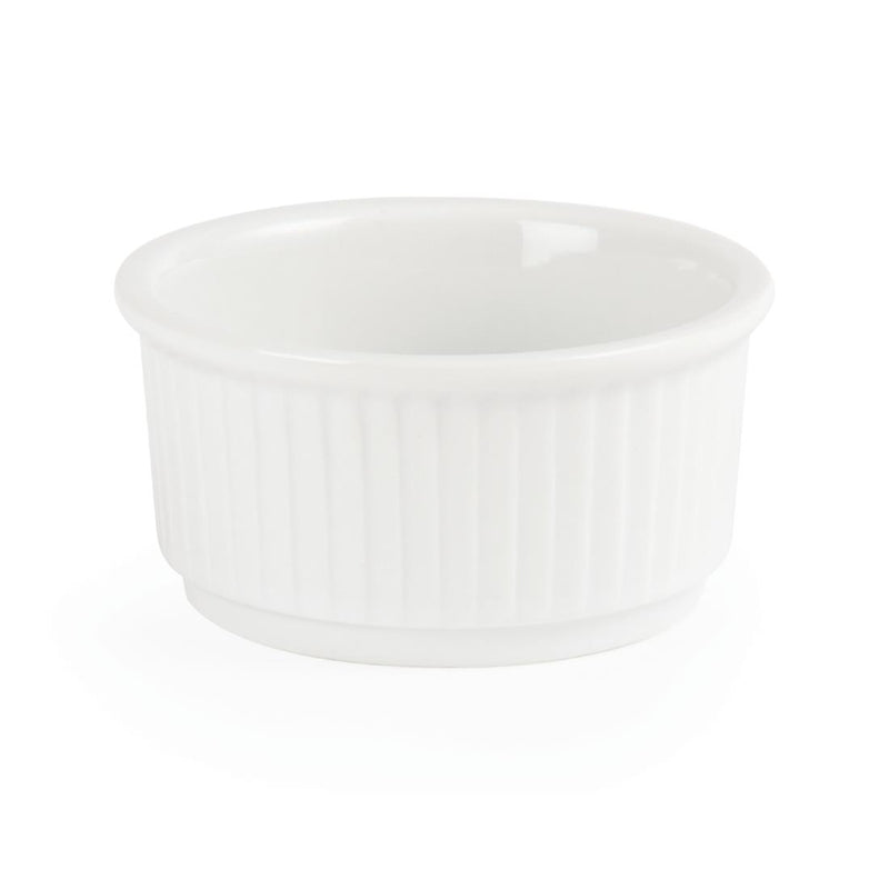 Olympia Whiteware Stacking Ramekins 85mm (Pack of 12)