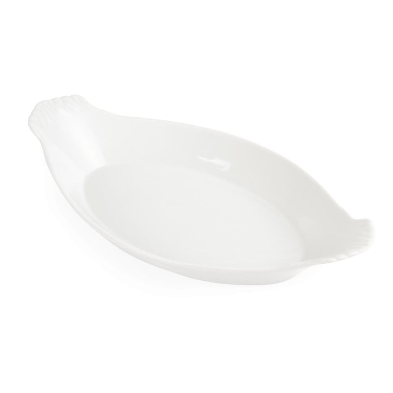 Olympia Whiteware Oval Eared Dishes 320x 177mm (Pack of 6)