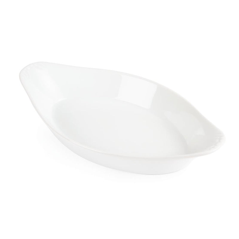 Olympia Whiteware Oval Eared Dishes 262mm (Pack of 6)