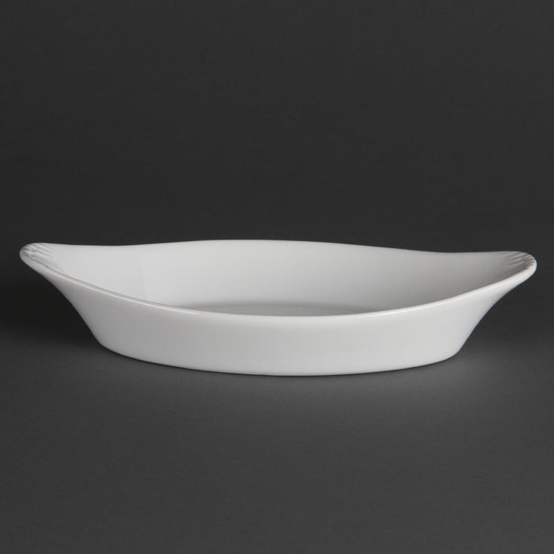 Olympia Whiteware Oval Eared Dishes 262mm (Pack of 6)