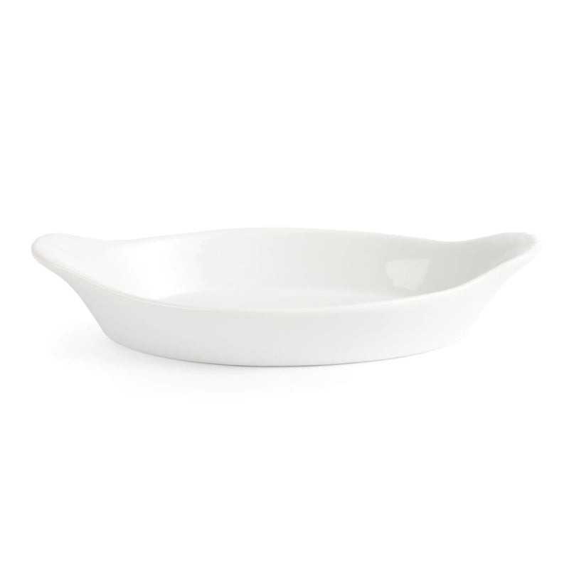 Olympia Whiteware Oval Eared Dishes 204mm (Pack of 6)