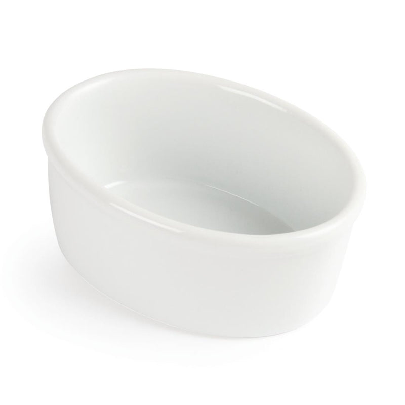 Olympia Whiteware Oval Ramekins 105mm (Pack of 12)