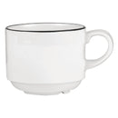 Churchill Alchemy Mono stapelbare Teetassen, 206 ml, 24 Stück