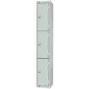 Elite Three Door Manual Combination Locker Locker Grey with Sloping Top