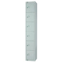 Elite Six Door Manual Combination Locker Locker Grey with Sloping Top