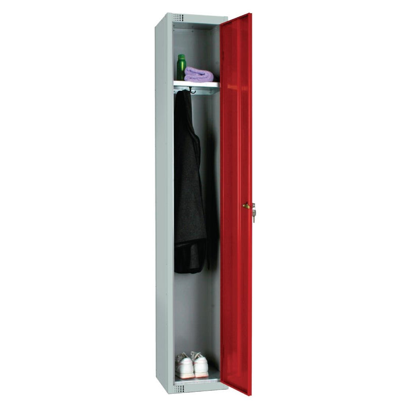 Elite Single Door Manual Combination Locker Locker Red