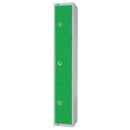 Elite Three Door Manual Combination Locker Locker Green with Sloping Top