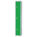 Elite Three Door Electronic Combination Locker Green