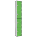 Elite Four Door Electronic Combination Locker with Sloping Top Green