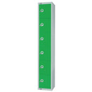 Elite Six Door Coin Return Locker Green