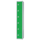 Elite Six Door Electronic Combination Locker with Sloping Top Green