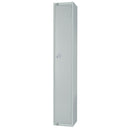 Elite Single Door Coin Return Locker with Sloping Top Grey