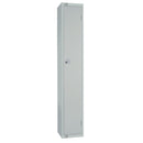 Elite Single Door Coin Return Locker with Sloping Top Grey