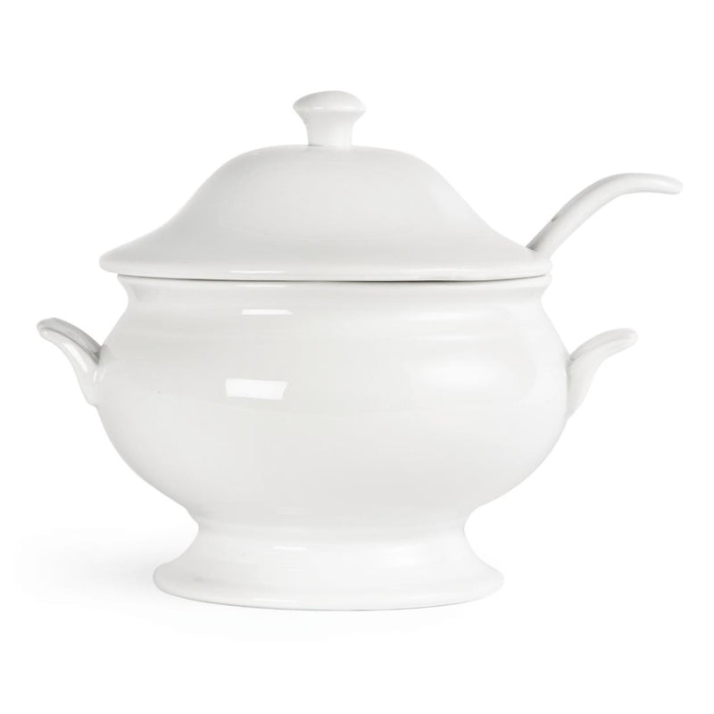 Olympia Whiteware Soup Tureen and Ladle 2.5Ltr 88oz