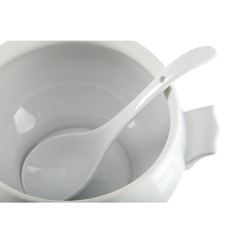 Olympia Whiteware Soup Tureen and Ladle 2.5Ltr 88oz