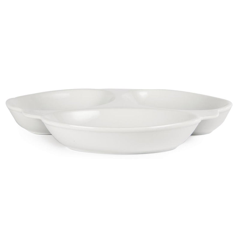 Olympia Whiteware Vegetable Dishes 3 Section 250mm (Pack of 6)