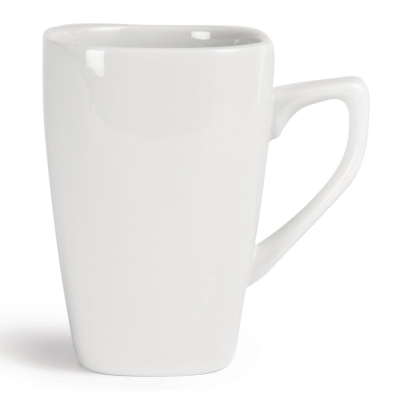 Olympia Whiteware Rounded Square Mugs 284ml 10oz (Pack of 12)