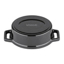 Vogue Cast Iron Oval Mini Pot Black