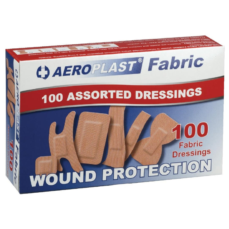 A-CARE LATEX FREE FABRIC ASSORTED PLASTERS 6 SIZES - BOX 100
