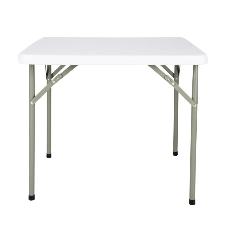 Bolero HDPE Square Folding Table 3ft White (Single)