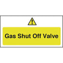 Gas-Absperrventil-Schild