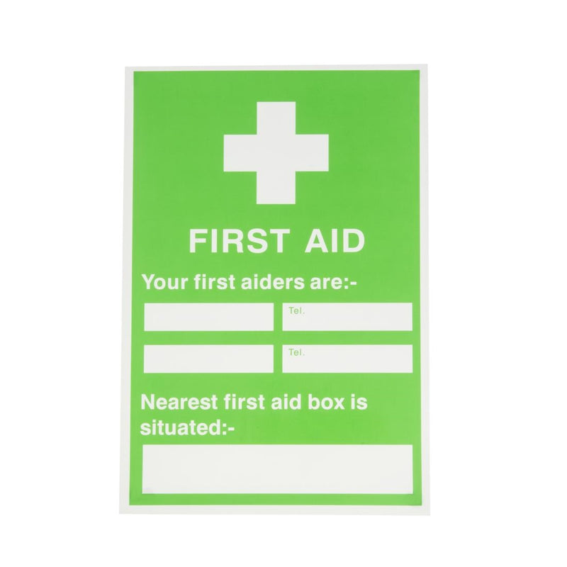 Erste-Hilfe-Schild für den nächsten Erste-Hilfe-Kasten