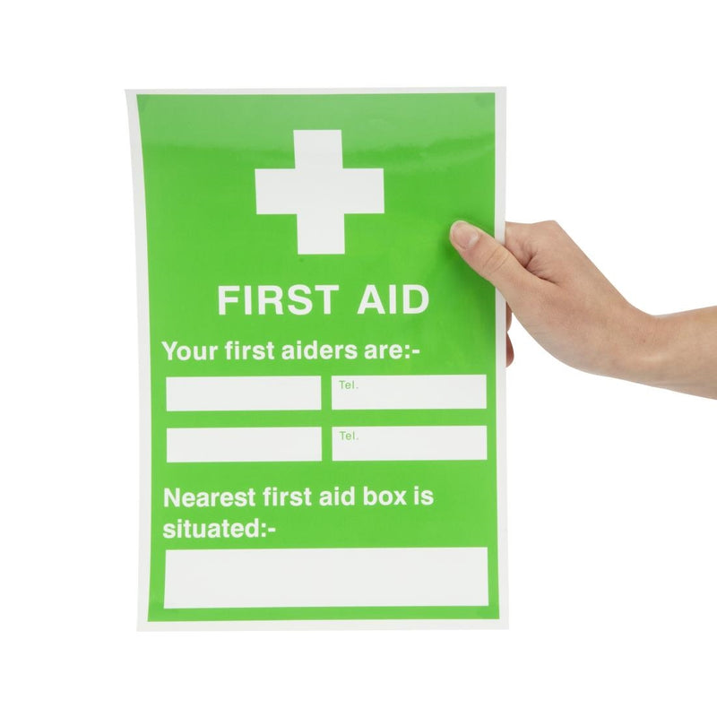 First Aiders Nearest First Aid Box Sign