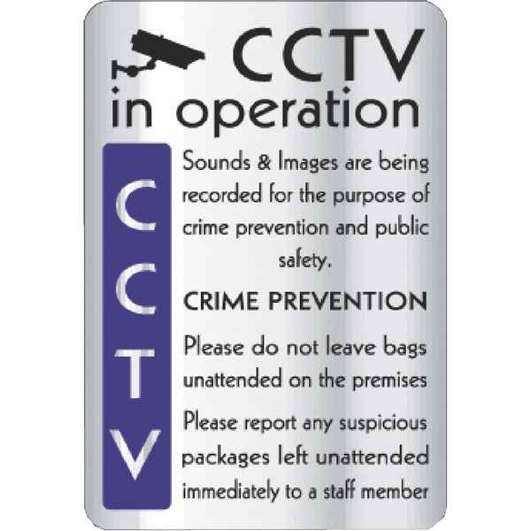 Vogue CCTV In Operation Crime Prevention Schild