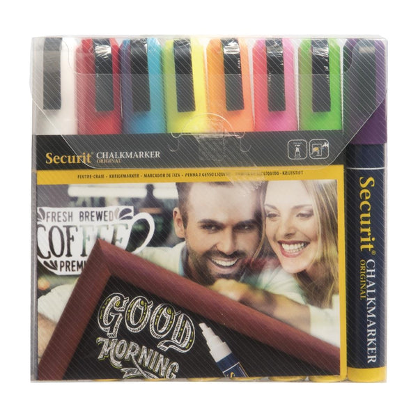 Securit Chalkmaster Flüssigkreidestifte, 6 mm, verschiedene Farben, 8 Stück